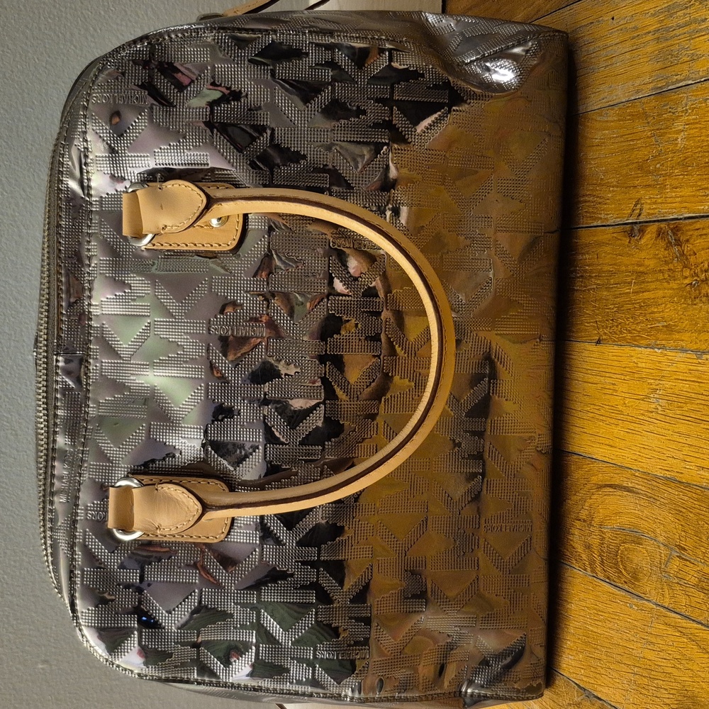 Large Michael Kors Purse Silver